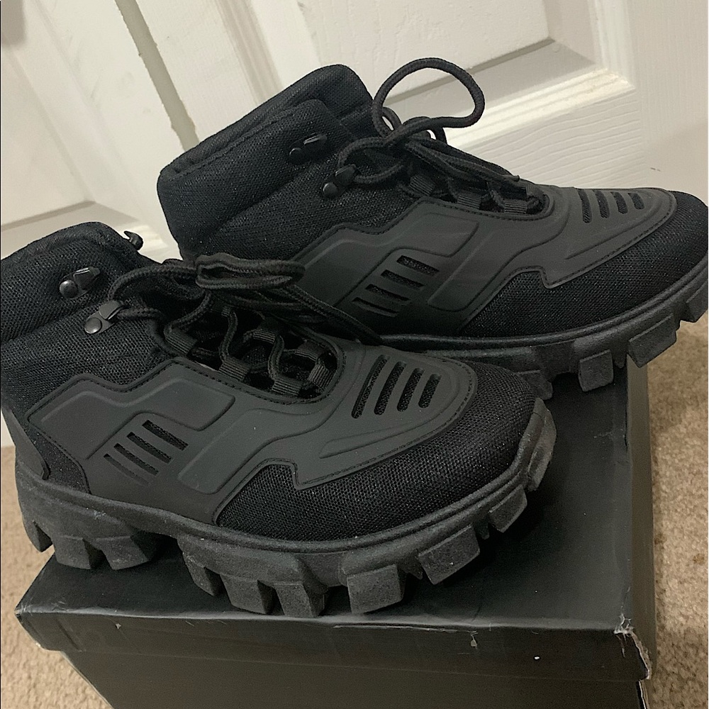 Black Sneaker Boots